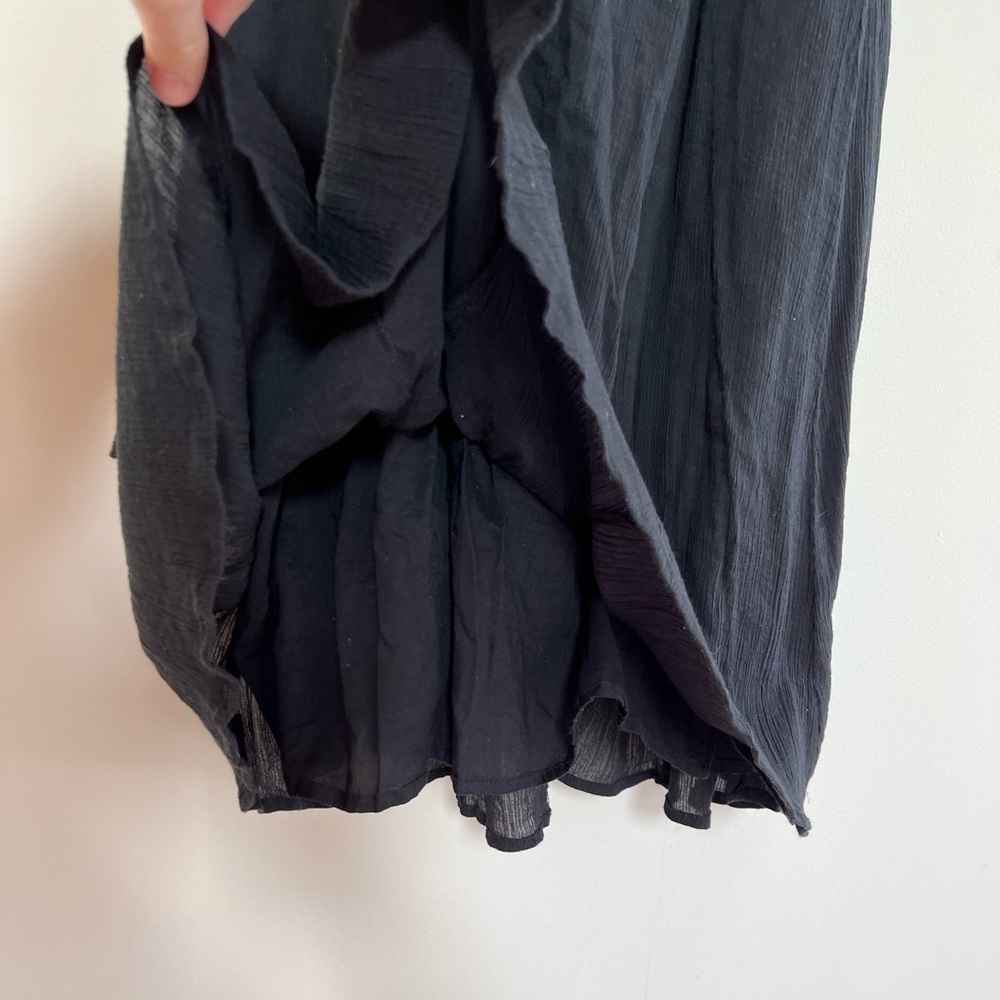 Athleta Flowy 100% Cotton Bohemian Lightweight Maxi Skirt in Black, size XS - Picture 4 of 7